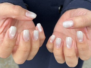 サクノネイル(SAKUNONAIL)/ピンクマグネットグラデーション