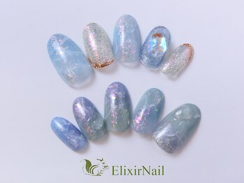 エリクサーネイル 心斎橋(Elixir Nail)の写真/トレンド感溢れるアートやラグジュアリーネイルなど豊富なデザイン多数★定額¥4980からカラーMIX可能♪