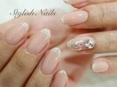 Elegantラメフレンチネイル 