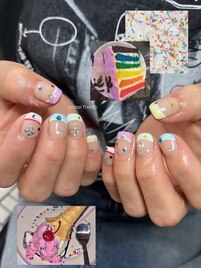 ポップフレンチネイル