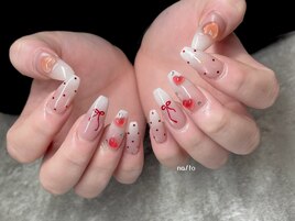 バレンタインネイル