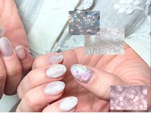 ヌル ネイル 堀江(NURU NAIL HORIE)/スパンコールフラワーニュアンス