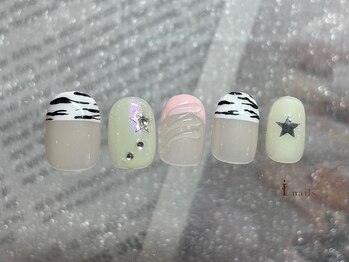 ゼブラフレンチネイル