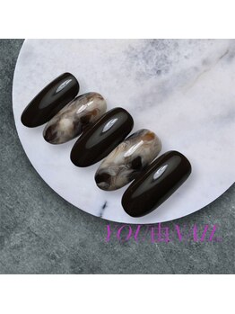 ユウネイル(YOU由NAIL)/大人艶エスプレッソ大理石ネイル