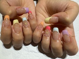 ハンド　ぷっくりお花ネイル