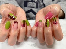 サク(saku)/チェックネイル♪