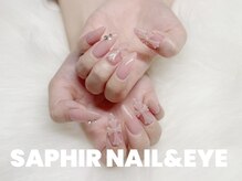 サフィール(Saphir)の雰囲気(クロスネイル+ワンカラー¥8900好きなカラーで作成OK♪)