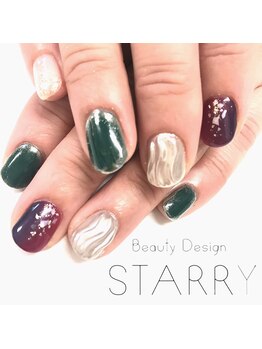 スターリー(STARRY)/うねうね　ボルドー　グリーン