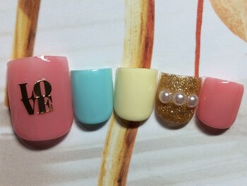 ネイルサロン リリオ(Nail Salon Ririo)/春夏パステルカラーフット