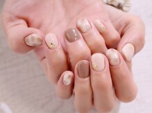 ラルネイル 大宮(Lull. nail)/＊ベージュ＊タイダイ＊