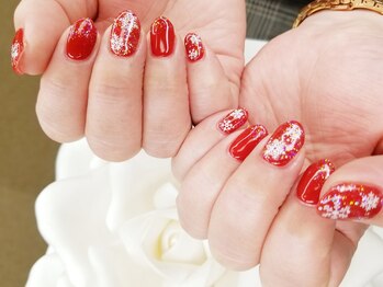 キープ ネイルサロン(KEEP)/クリスマスネイル～雪の結晶～