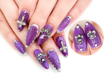 長さだしジェルチップ★パープル