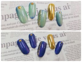 カメレオンネイル＆24金ミラー