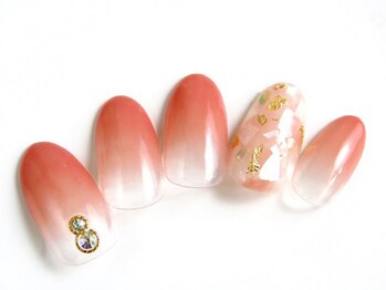 トータルビューティーアンドアズフローラ(Total Beauty & a`s Flora)/シェルアート×グラデーション