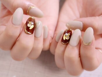 ラルネイル 大宮(Lull. nail)/＊大人上品＊艶ブラウン＊