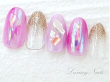 ラグジュアリーネイルズ カワグチ(Luxury Nails Kawaguchi)/オーロラフィルム*