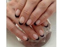 プルミエ ネイル(Premier Nail)/ブラックフレンチ＆ライン