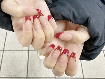 ビアンカ 東京ドームラクーア店(Bianca)/赤ネイルフレンチ
