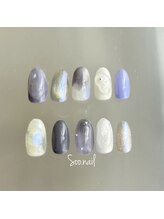 ソーネイル(Soo.nail)/6月定額アシメデザインB