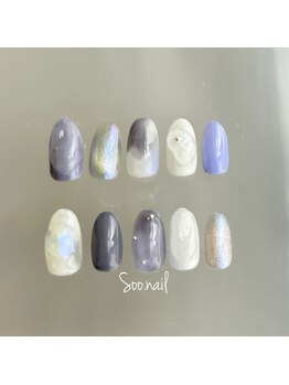 ソーネイル(Soo.nail)/6月定額アシメデザインB