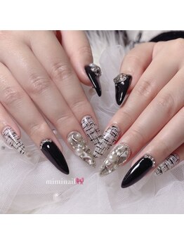 ツイード　ブラックネイル