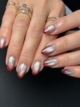 アレーズネイル 新潟店(Alaise Nail)/Silver×RED