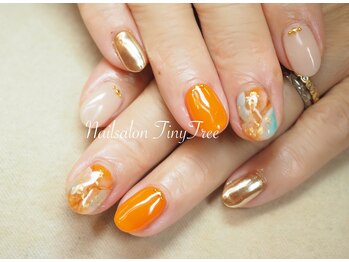 タイニーツリー(Tiny Tree)/84 夏ネイルオレンジカラー