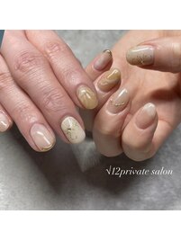 ニュアンスネイル×フラワー