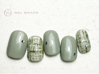 ネイルメゾン 梅田(NAIL MAISON)/グリーンツイードストーン