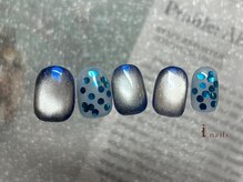 アイネイルズ 横浜EAST店(I-nails)/ブルーミラーグラデーション