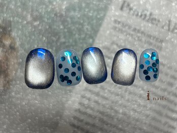 アイネイルズ 横浜EAST店(I-nails)/ブルーミラーグラデーション