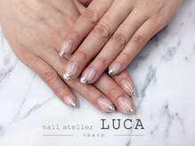 ネイルアトリエルカ(nail atelier LUCA)/W-75 上品ガラスフレンチネイル