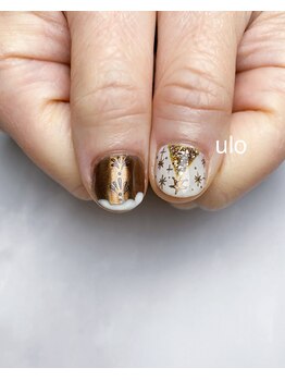 ウロネイルズ(ulo nails)/ブラウン系クリスマスアート
