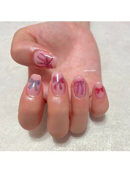 ジュアネイル(jouer nail)/落書きリボンネイル☆