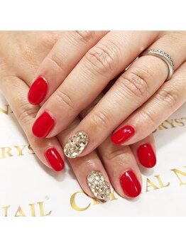 クリスタルネイル ゆめタウン博多店(CRYSTAL NAIL)/レッドネイル