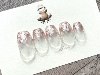 エストリブレ(estLivre)/桜ラメネイル