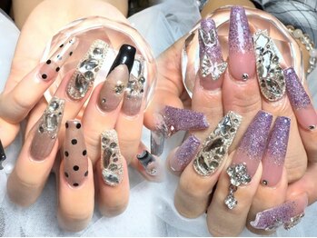 シャンネイル(SHAN Nail)の写真/【人気No.1★スカルプアート10本やり放題】お気に入りパーツで憧れのゴテゴテネイル◎持ち込みネイルOK♪