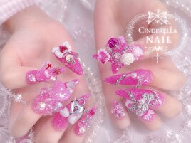 【スカルプ長さだしネイル】