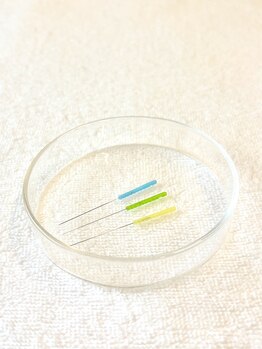 TJMととの鍼灸院/使い捨ての鍼を使用します