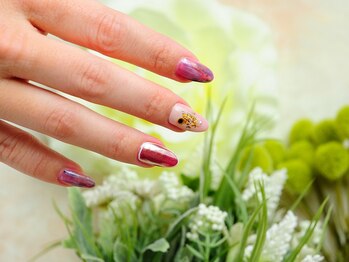 ソウ 難波店 nail salon Sou/ピンクミラーnail