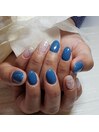 春爽やかブルーネイル