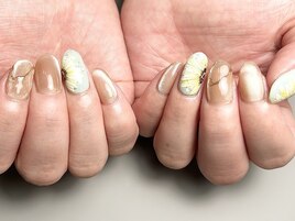 手描き向日葵ネイル♪