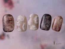 アイネイルズ 吉祥寺店(I nails)/個性派モノトーン質感ネイル