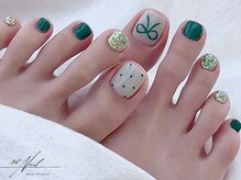 28ネイル 新中野店/フットシンプルデザイン