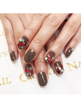クリスタルネイル ゆめタウン博多店(CRYSTAL NAIL)/バレンタインネイル