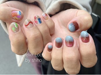 アトリエループ(atelier Loop by shiho)/お正月ネイル手描きネイル