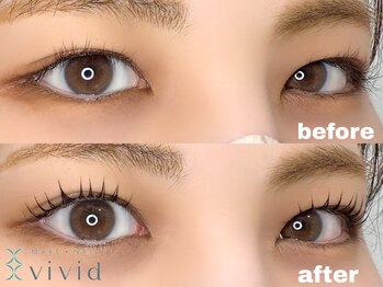 メイクプラスネイル ヴィヴィッド(MAKE+NAIL vivid)/まつ毛だけでこの違い！