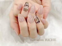 リッシュ ドゥ(RICHE deux)/シンプルチェックネイル
