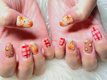 ネイルサロンブリス(nail salon Bliss)/☆ほっこり秋の紅葉ネイル☆