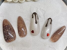 バレンタインネイル